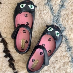 Mini Melissa Ultragirl Cat Mary Jane black flat size 10 (eur 27)